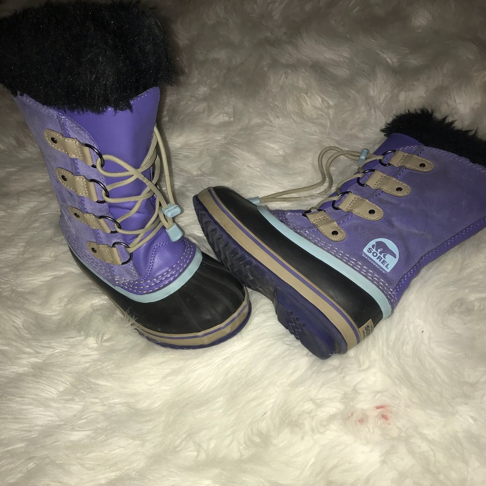 Purple kids Sorel winter boots